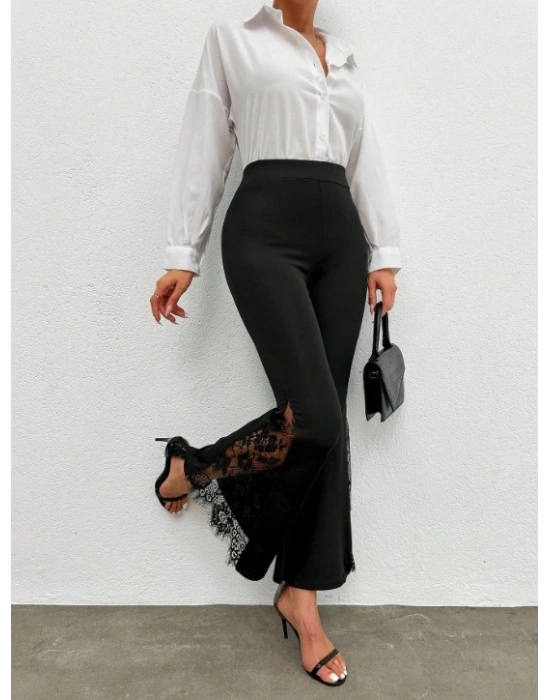 Kadın Ispanyol Paçadantel Detay Dalgıç Tayt