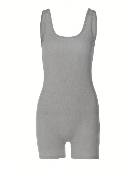 Kadın Kalın Askılı Bodycon Tulum