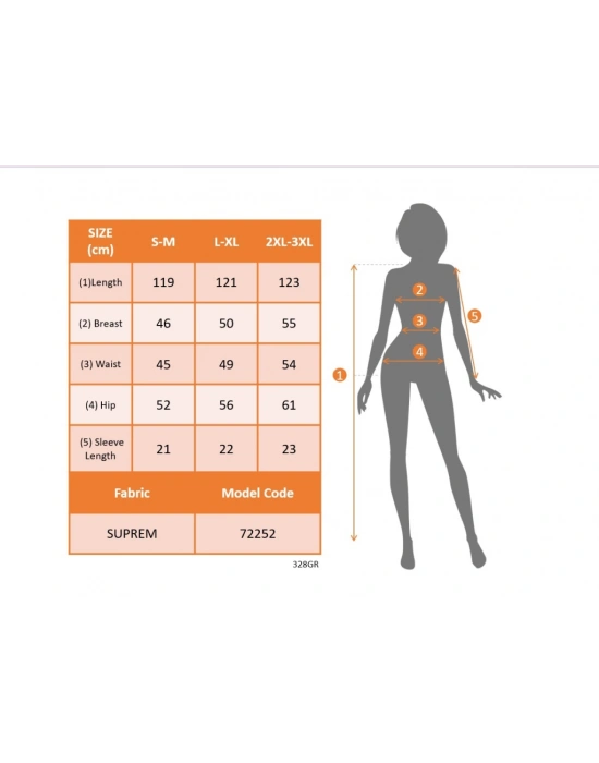 Kadın Kısa Kollu Bisiklet Yaka Desenli Belden Bağlamalı Yandan Yırtmaçlı Süprem Elbise