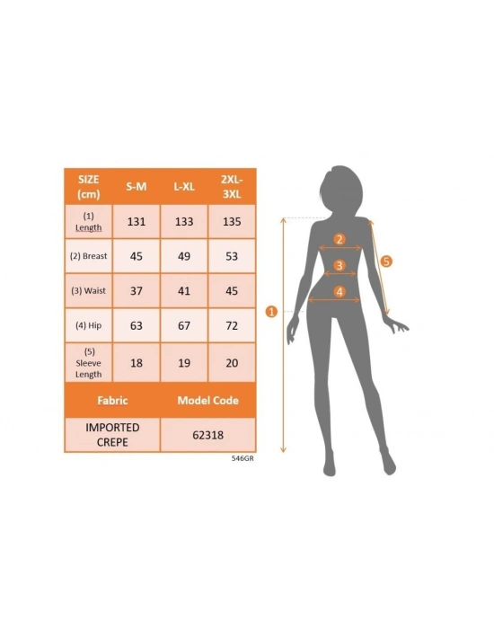 Kadın Kısa Kollu V Yakalı Pileli Uzun Janjan Krep Elbise