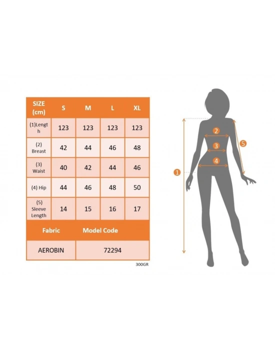 Kadın Kısa Kollu Yuvarlak Yaka Belden Bağcıklı önden Yırtmaçlı Aerobin Elbise