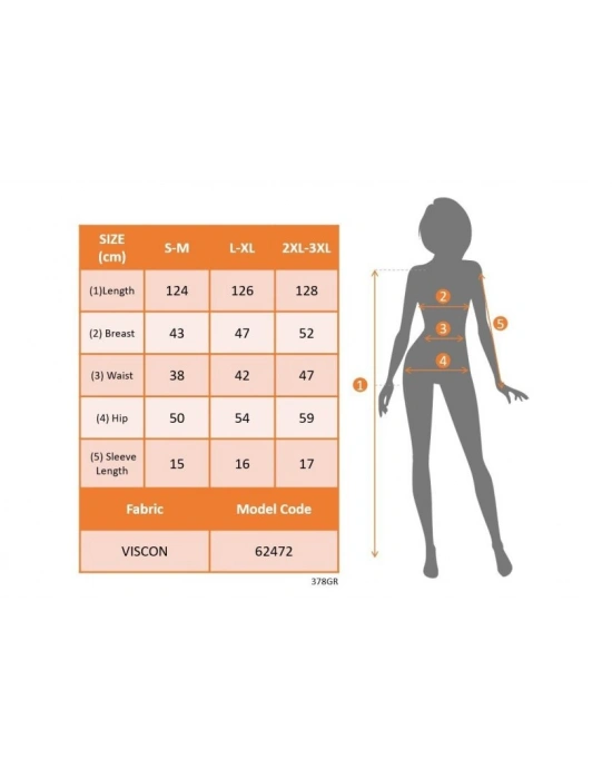 Kadın Kısa Kollu Yuvarlak Yakalı Yakası Renkli Kiloş Midi Viskon Elbise