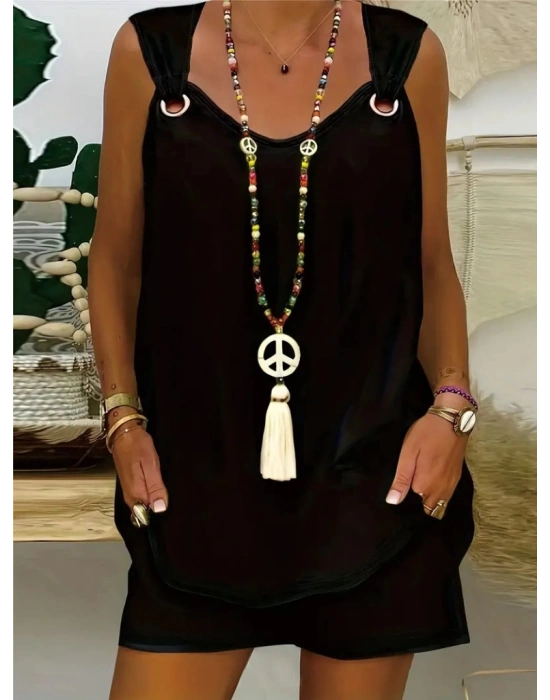 Kadın Kolsuz V Yaka Kuş Gözü Detay Bluz Short Aerobin Ikili Takım