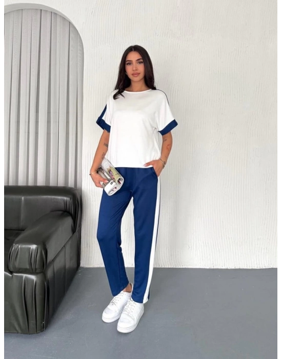 Kadın Modal Dokulu Kumaş Yanı şeritli Takım