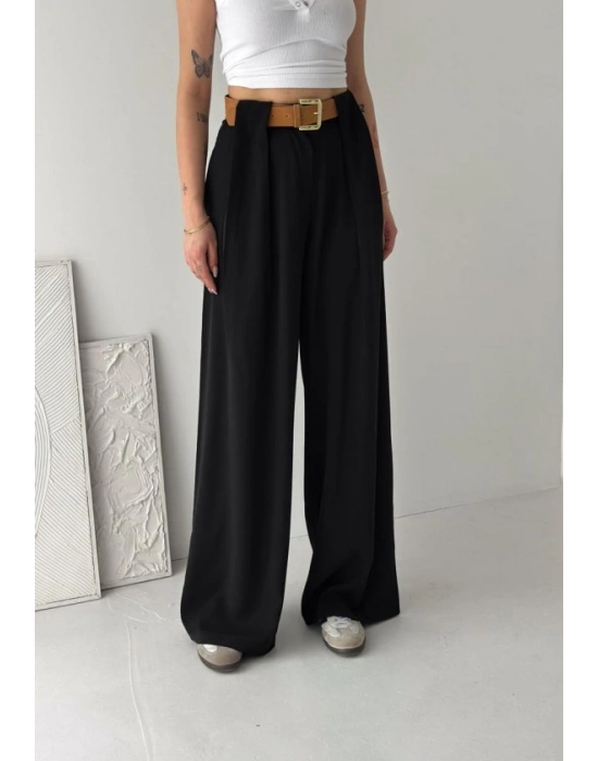 Kadın Pileli Kemerli Pantolon