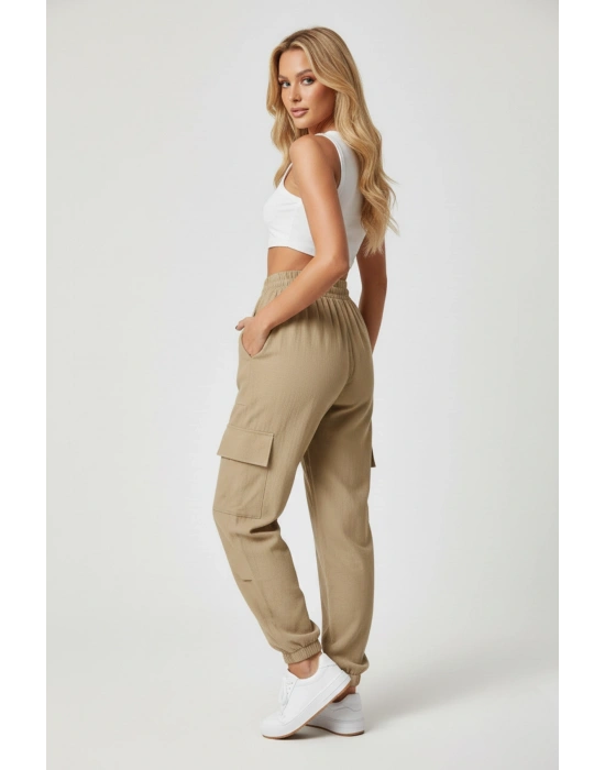 Kadın Puntolu Kargo Pantolon