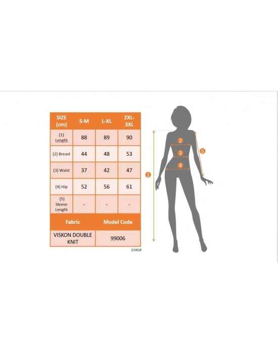 Kadın Sıfır Kollu Yaka Ve Etek Ucu Ribana Detaylıkiloş Viskon Iki Iplik Elbise