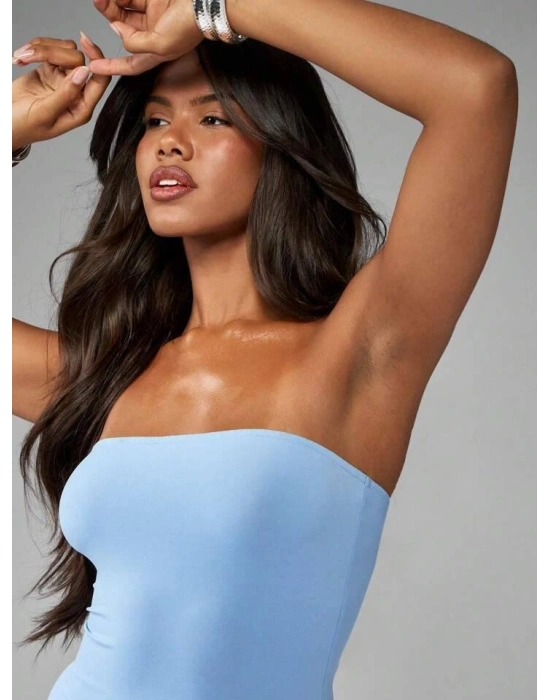 Kadın Straplez Mini Elbise