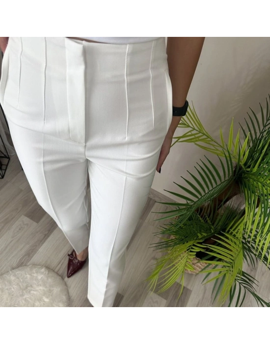 Kadın üste Oturan Paçası Bilek üzerinde Biten Atlas Kumaş Pantolon 36 (S) - 50 (5XL)
