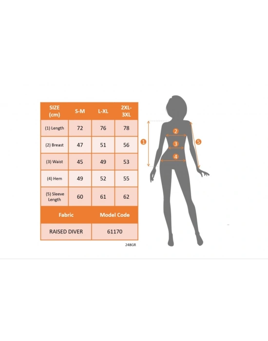 Kadın Uzun Kollu Alın Omuz önü Açık şardonlu Dalgıç Ceket