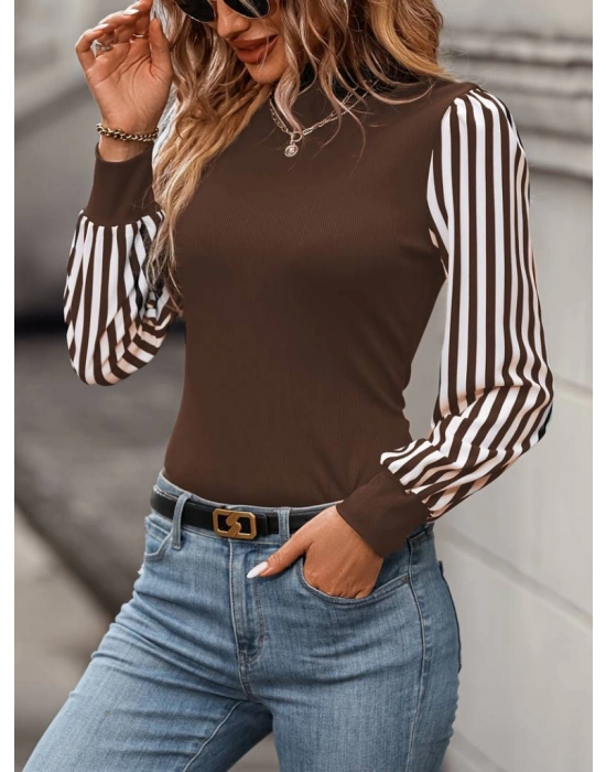 Kadın Uzun Kollu Balıkçı Yaka Bürümcük Bluz