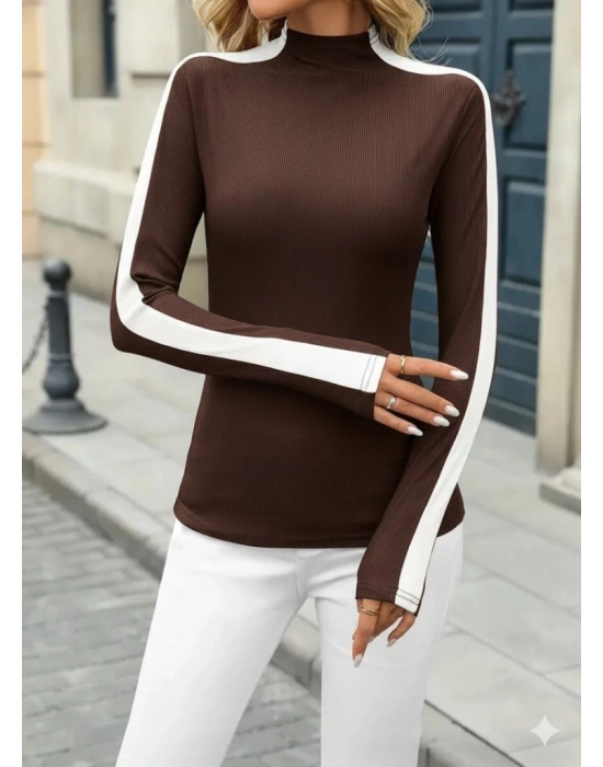 Kadın Uzun Kollu Balıkçı Yaka Kaşkorse Bluz