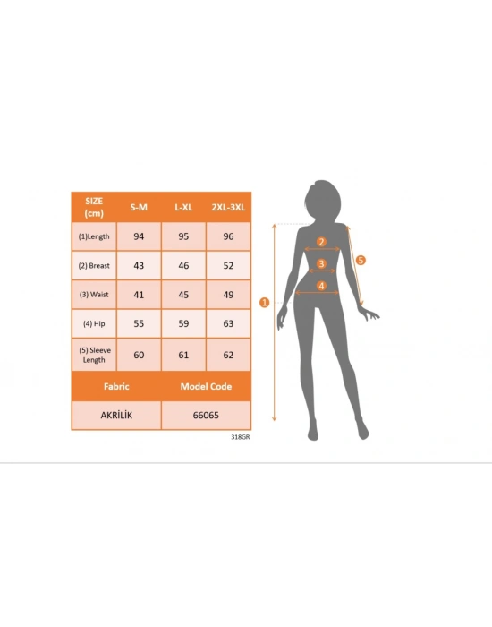 Kadın Uzun Kollu Balıkçı Yaka Salaş Kusa Akrilik Elbise