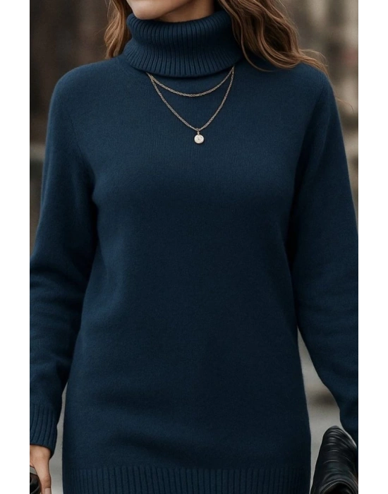 Kadın Uzun Kollu Balıkçı Yaka Triko Bluz