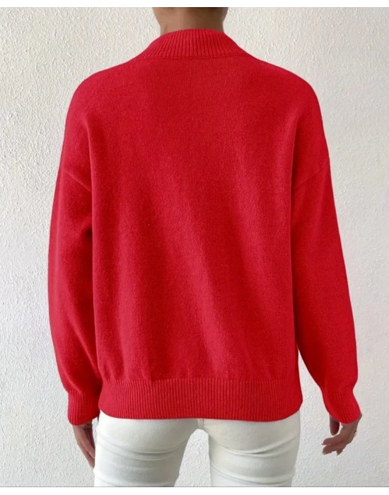 Kadın Uzun Kollu Balıkçı Yaka Triko Bluz