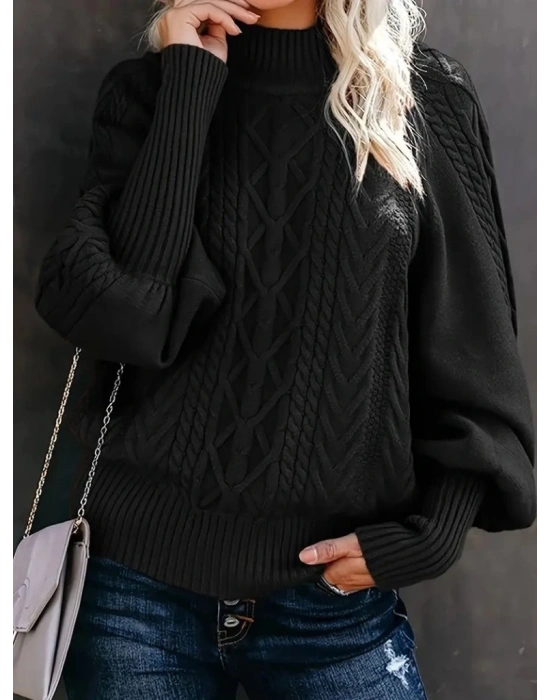 Kadın Uzun Kollu Balıkçı Yaka Triko Kazak