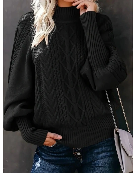 Kadın Uzun Kollu Balıkçı Yaka Triko Kazak