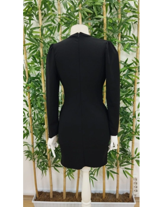 Kadın Uzun Kollu Bisiklet Yaka Bel Kemer Detay Ithal Krep Elbise