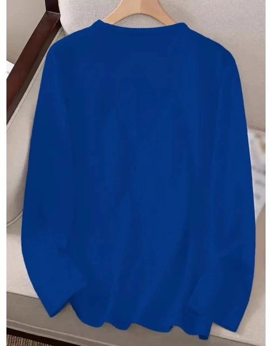 Kadın Uzun Kollu Bisiklet Yaka çiçek Desenli Viskon Bluz