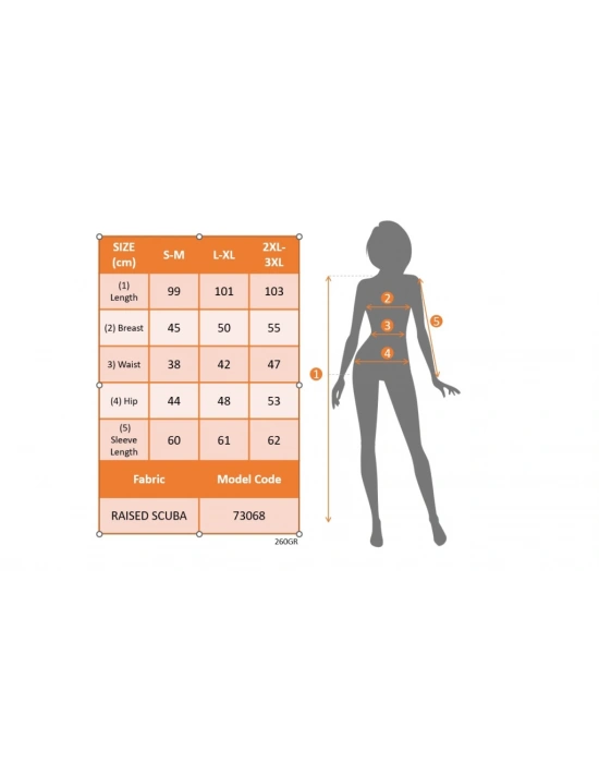 Kadın Uzun Kollu Bisiklet Yaka Desenli Dalgıç Kısa Elbise