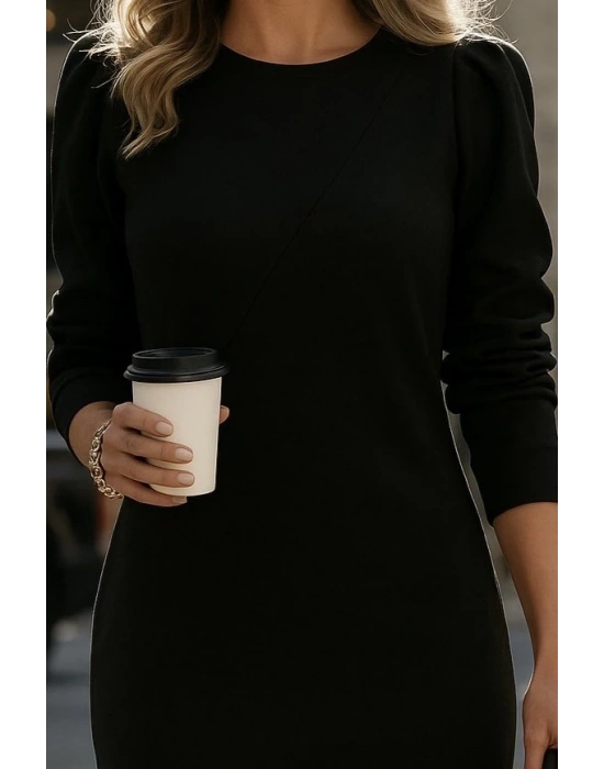 Kadın Uzun Kollu Bisiklet Yaka Iki Iplik Elbise