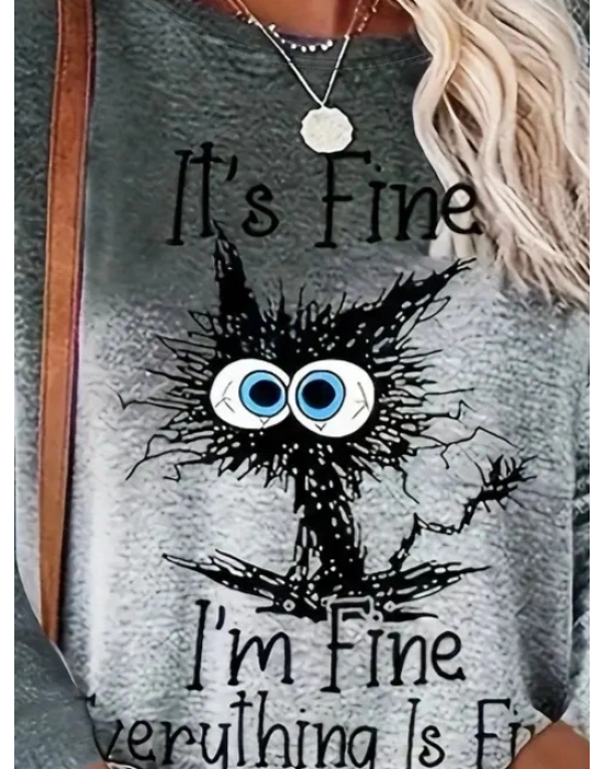 Kadın Uzun Kollu Bisiklet Yakalı Desenli Süprem Bluz