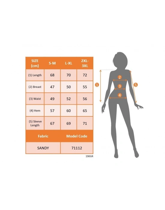 Kadın Uzun Kollu Göğüs Pencere Detay Yaka Boğazlı Kolları Tüllü Sandy Bluz