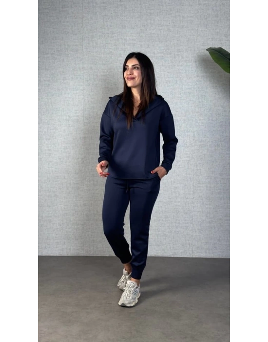 Kadın Uzun Kollu Kapüşonlu Ikili Takım