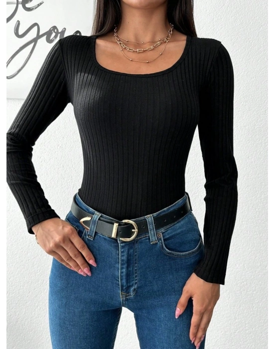 Kadın Uzun Kollu Kaşkorse Bluz