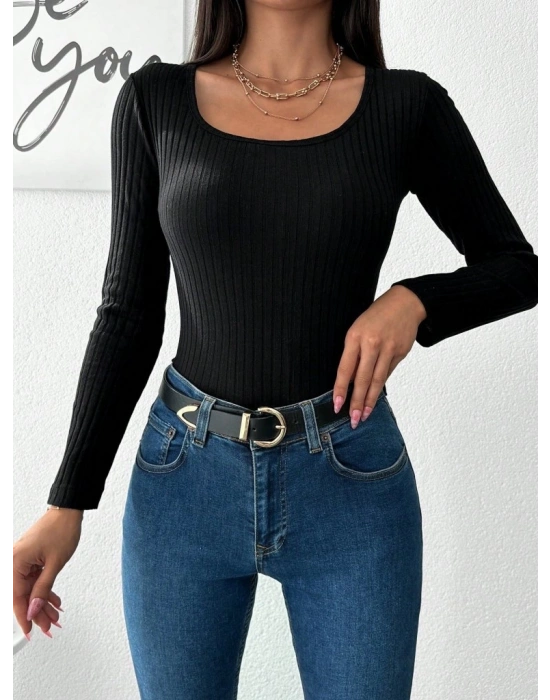 Kadın Uzun Kollu Kaşkorse Bluz