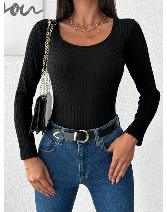 Kadın Uzun Kollu Kaşkorse Bluz