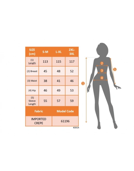 Kadın Uzun Kollu Kruvaze Yaka Belden Kuşaklı Midi Ithal Krep Elbise