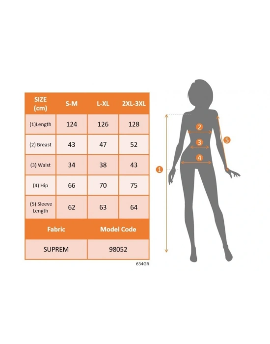 Kadın Uzun Kollu Kruvaze Yaka Yandan Bağlamalı önden Fırfır Detaylı Süprem Uzun Elbise