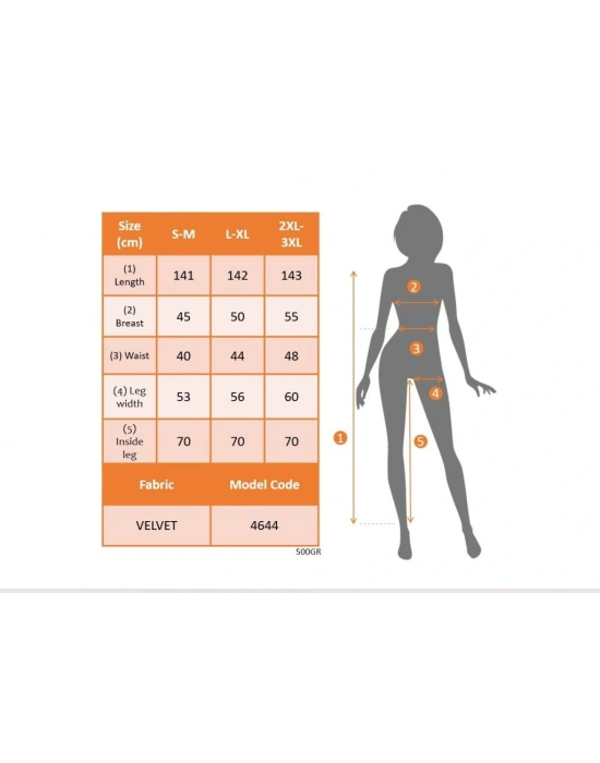Kadın Uzun Kollu Kruvaze Yakalı Belden Kuşaklı Tül Detaylı Kadife Tulum