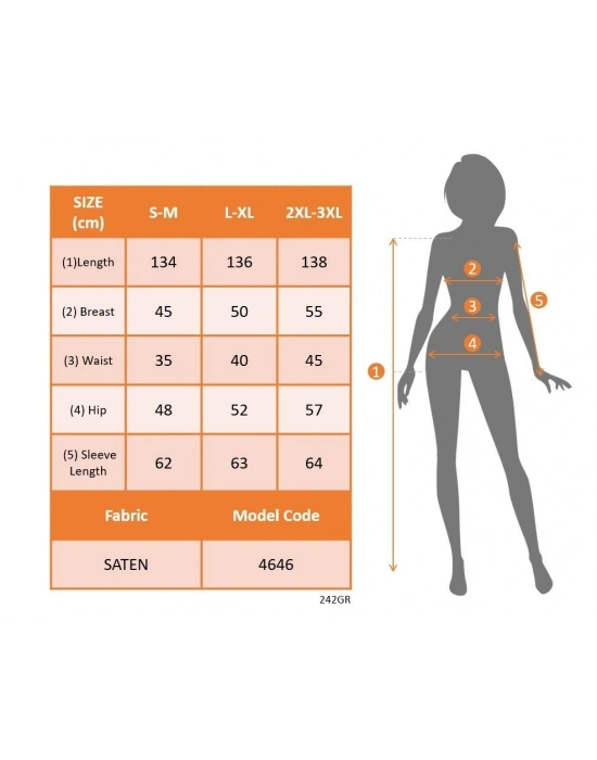 Kadın Uzun Kollu Kruvaze Yakalı Beli Kuşaklı Uzun Saten Elbise