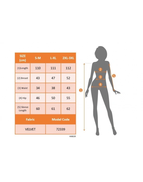 Kadın Uzun Kollu Kruvaze Yakalı Yandan Büzgülü Midi Kadife Elbise