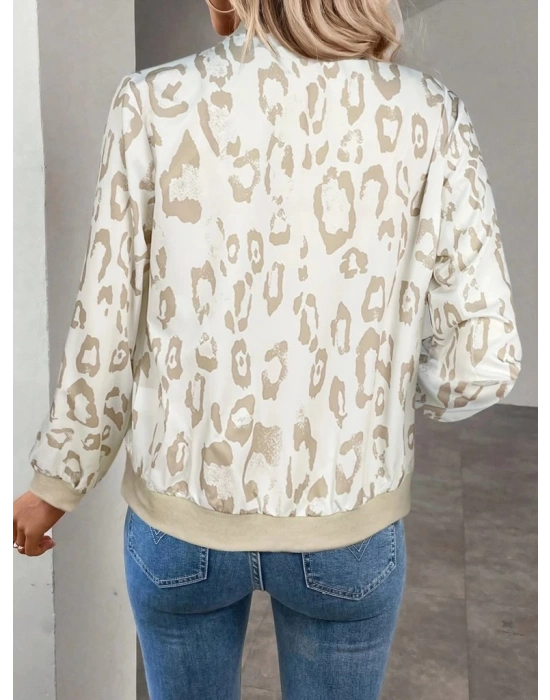 Kadın Uzun Kollu önden Fermuarlı Modal Ceket