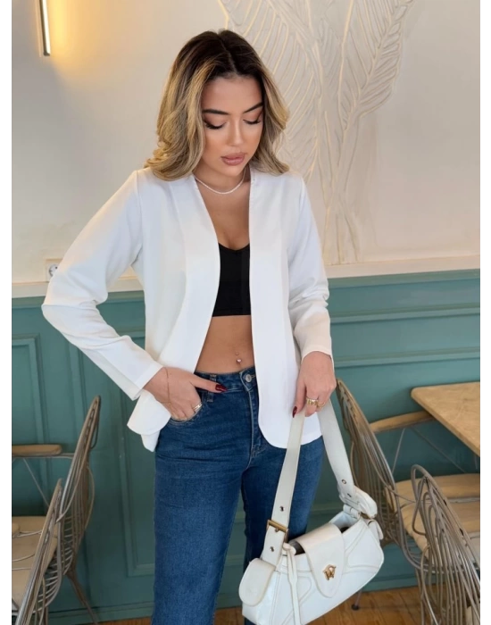 Kadın Uzun Kollu önü Açık Blazer Ceket