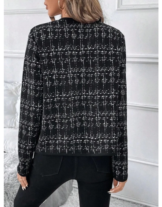 Kadın Uzun Kollu önü Açık şanel Kısa Ceket