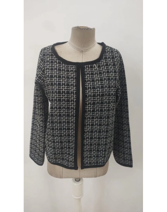 Kadın Uzun Kollu önü Açık şanel Kısa Ceket