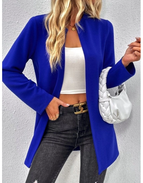 Kadın Uzun Kollu önü Açık Uzun Modal Ceket