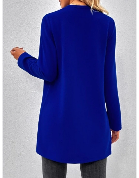 Kadın Uzun Kollu önü Açık Uzun Modal Ceket