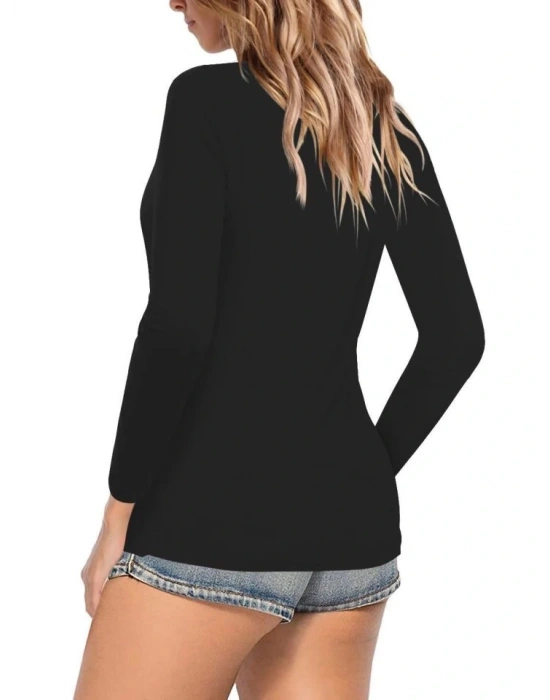 Kadın Uzun Kollu V Yaka Bluz