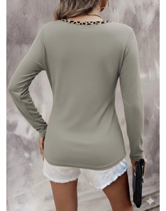 Kadın Uzun Kollu V Yakalı Kaşkorse Bluz