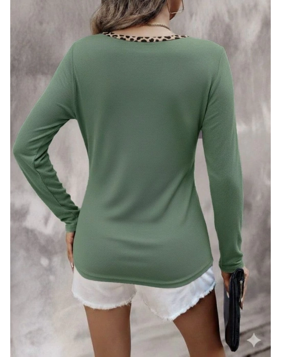 Kadın Uzun Kollu V Yakalı Kaşkorse Bluz