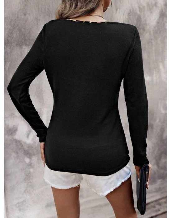 Kadın Uzun Kollu V Yakalı Kaşkorse Bluz