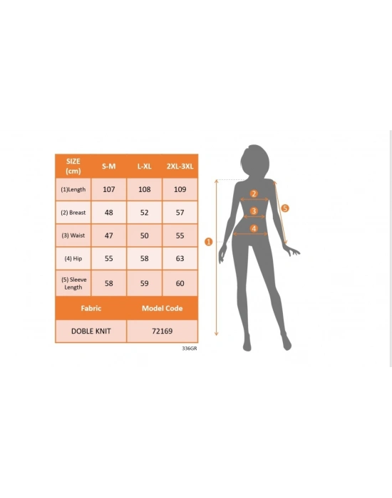 Kadın Uzun Kollu V Yakalı Yandan Yırtmaçlı Iki Iplik Midi Elbise
