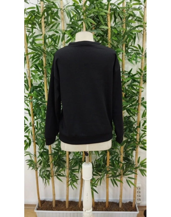 Kadın Uzun Kollu Yuvarlak Yaka Iki Iplik şardonlu Bluz