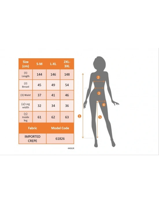 Kadın Uzun V Yakalı önden Pulpayet Detaylı Tüllü Uzun Ithal Krep Tulum