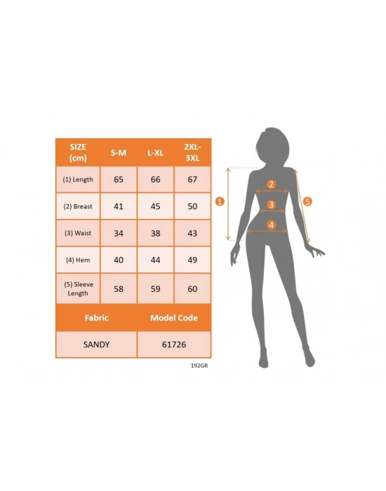 Kadın Uzun Yırtmaç Tül Detaylı Derin V Yakalı Sandy Bluz